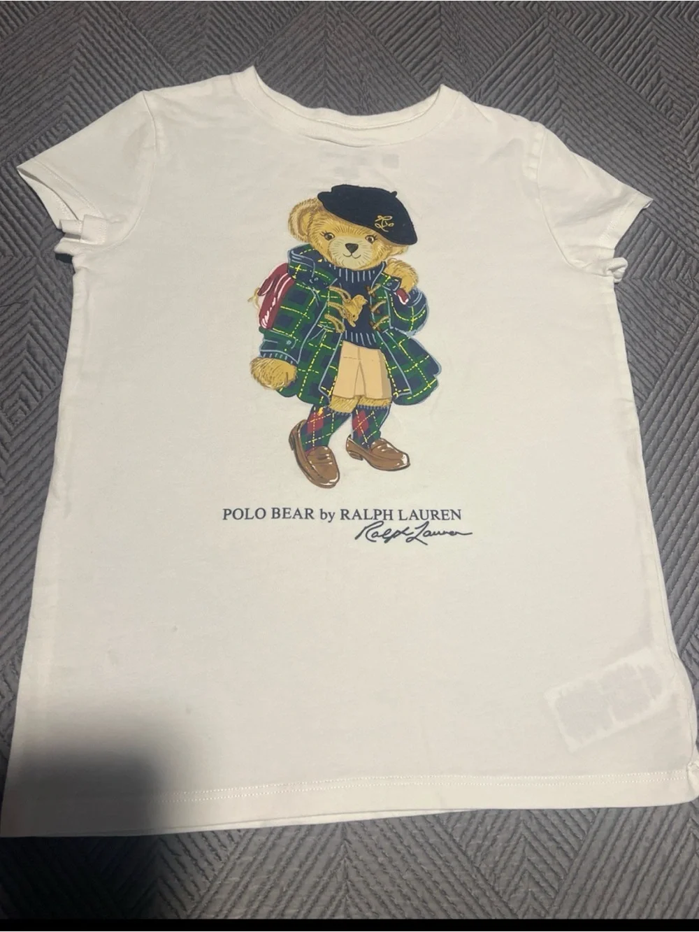 Ralph Lauren Polo Bear Graphic Tee Girl size S